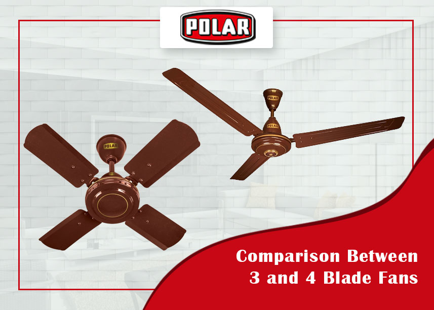 The Differences Between Three And Four Blade Fans - Which Is Better 3 Or 4 Blade Ceiling Fans
